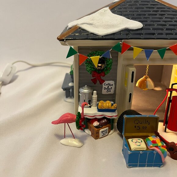Dept 56 Snow Village – “Another Man’s Treasure” Lighted Garage w/accessories - Picture 9 of 16
